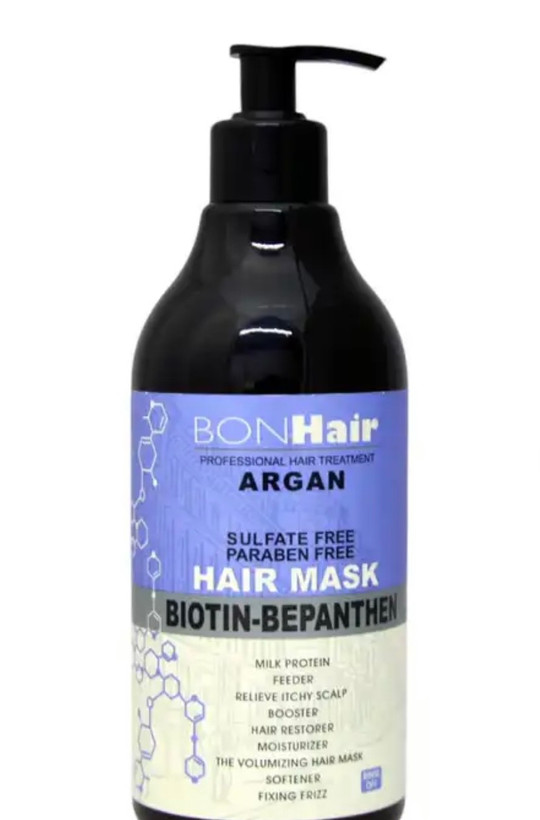 ماسک مو بدون سولفات درمانی بن هیر Bon Hair حاوی روغن آرگان حجم 500ml